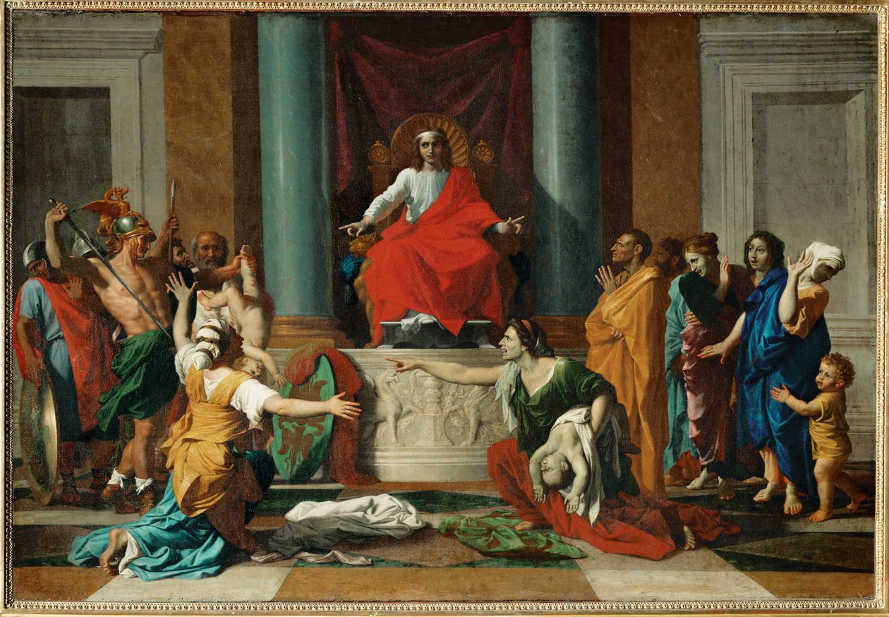 Le jugement de Salomon - Salomonin tuomio ... tekijältä Nicolas (attr.to) Poussin