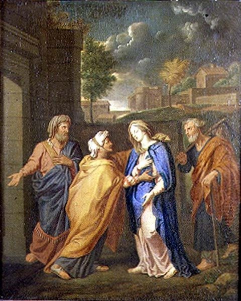 Neitsyt, Pyhä Johannes ja Pyhä Anna tekijältä Nicolas (circle of) Poussin
