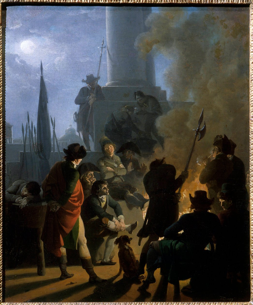 Vallankumouksellinen bivouac vuonna 1789 Nicolas Taunayn (1755-1830) maalaus tekijältä Nicolas Antoine Taunay