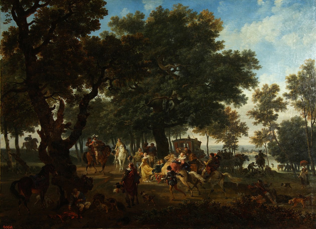 Henri IV ja hänen sarjan metsästys, noin 1804 tekijältä Nicolas Antoine Taunay