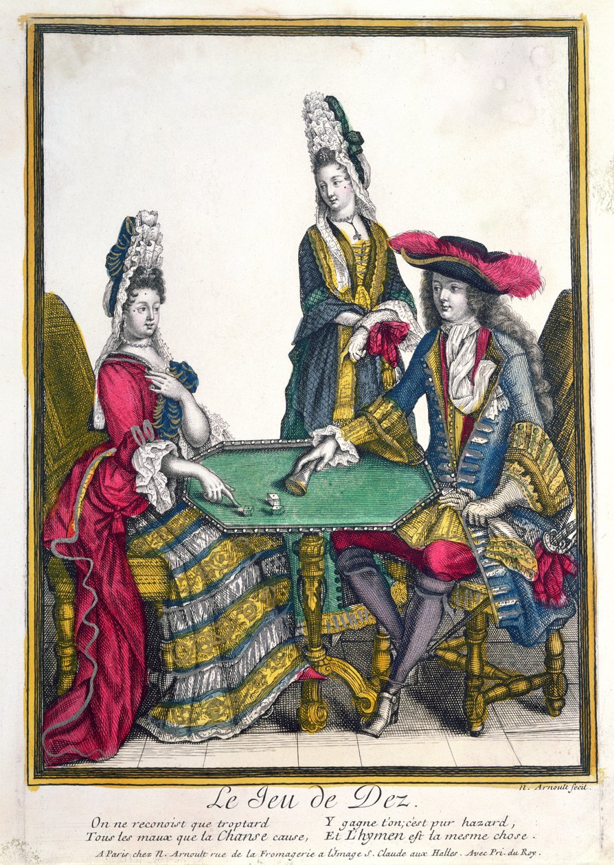 Noppapeli, 1600-luvun loppu tekijältä Nicolas Arnoult