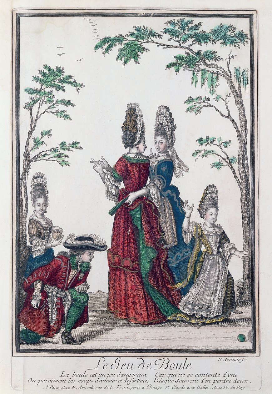 Kulhopeli (Le Jeu de Boule), 1600-luvun loppu tekijältä Nicolas Arnoult