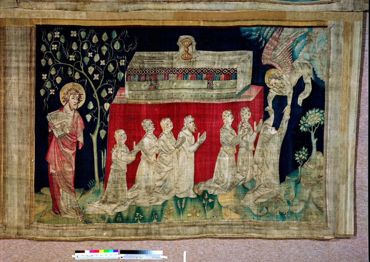 Apocalypse Tapestry, Taidemaalari Hennequin de Brugesin laatikot, Nicolas Bataillen työpaja. Nro 13, viides sinetti: Marttyyrien sielut tekijältä Nicolas Bataille