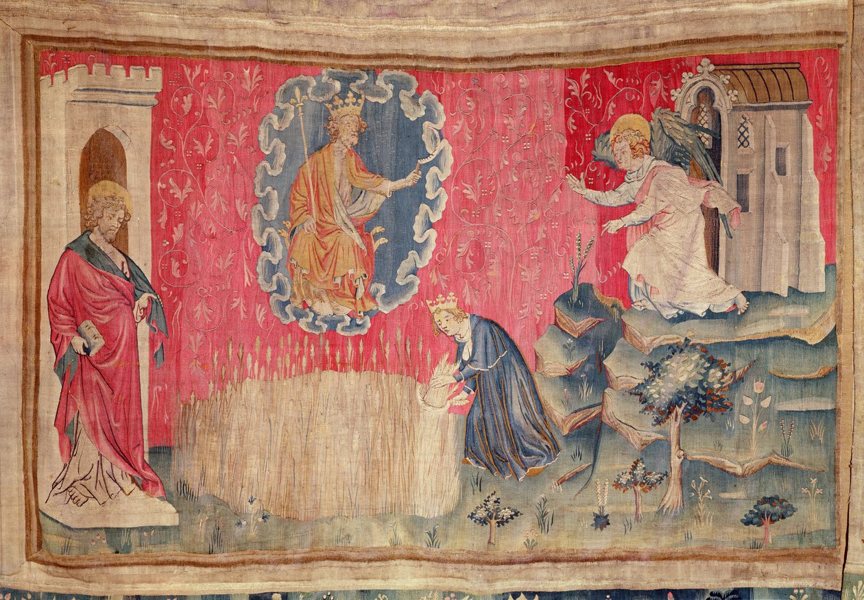 Valittujen sato, Angersin Apocalypse Tapestry, 1373-87 (kuvakudos) tekijältä Nicolas Bataille
