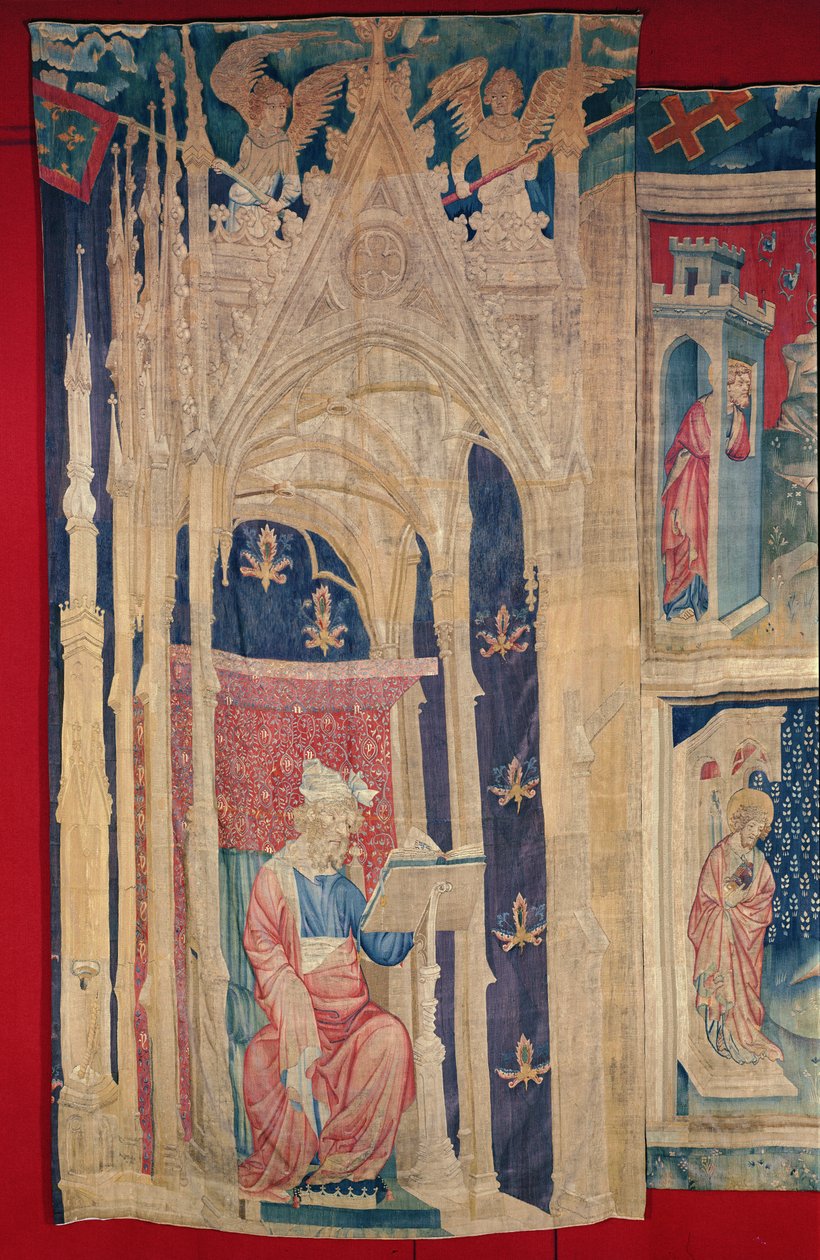 Lukija, The Apocalypse Tapestry of Angers, 1373-87 (kuvakudos) tekijältä Nicolas Bataille