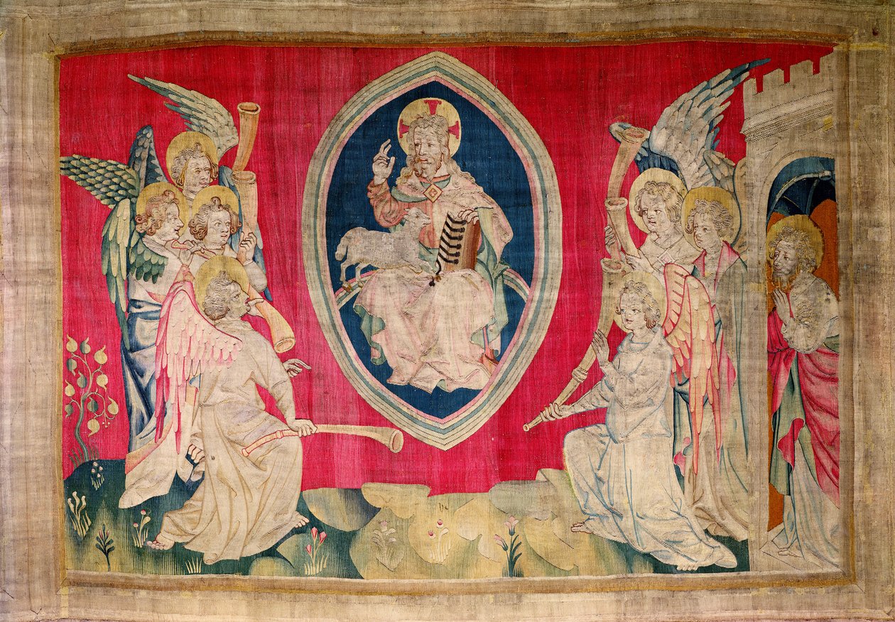 Seitsemäs sinetti, nro 17 teoksesta "Tha Apocalypse of Angers", 1373-87 (kuvakudos) tekijältä Nicolas Bataille