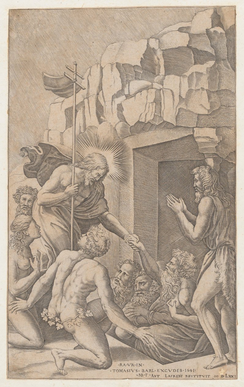 Kristus Limbossa, Rafaelin jälkeen, 1541, 1541. tekijältä Nicolas Beatrizet