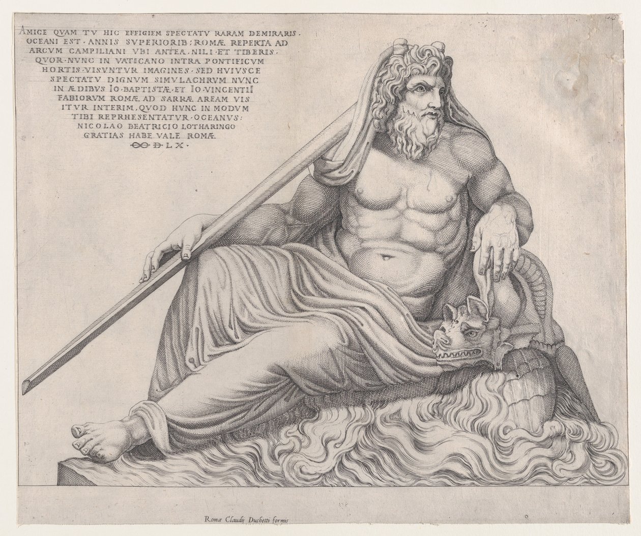 Mirror of Roman Magnificence: The Ocean God, 1560., 1560. finlandès tekijältä Nicolas Beatrizet