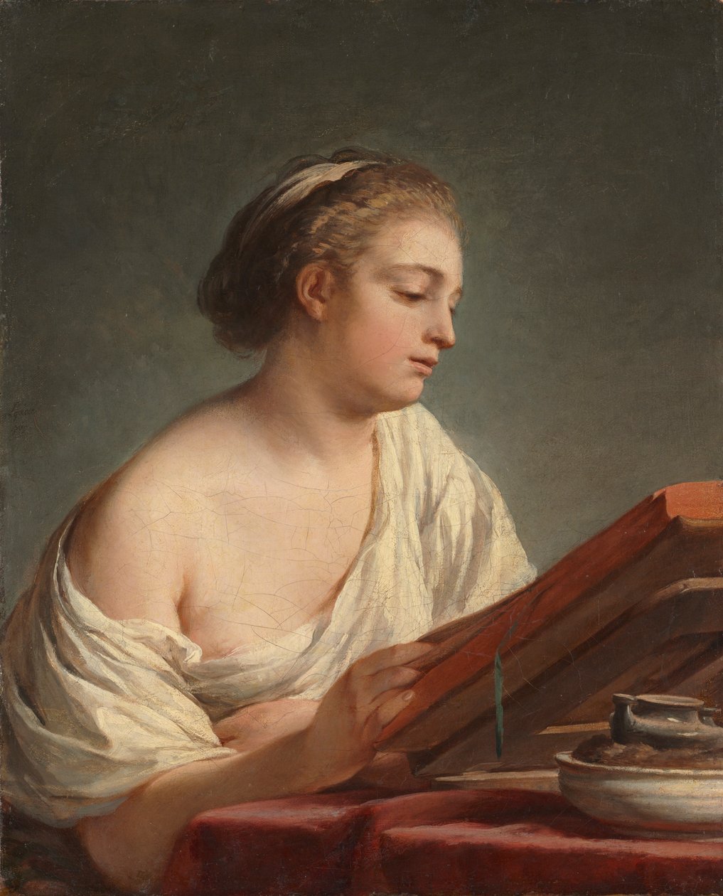 Nainen lukemassa, 1769. tekijältä Nicolas Bernard Lepicie