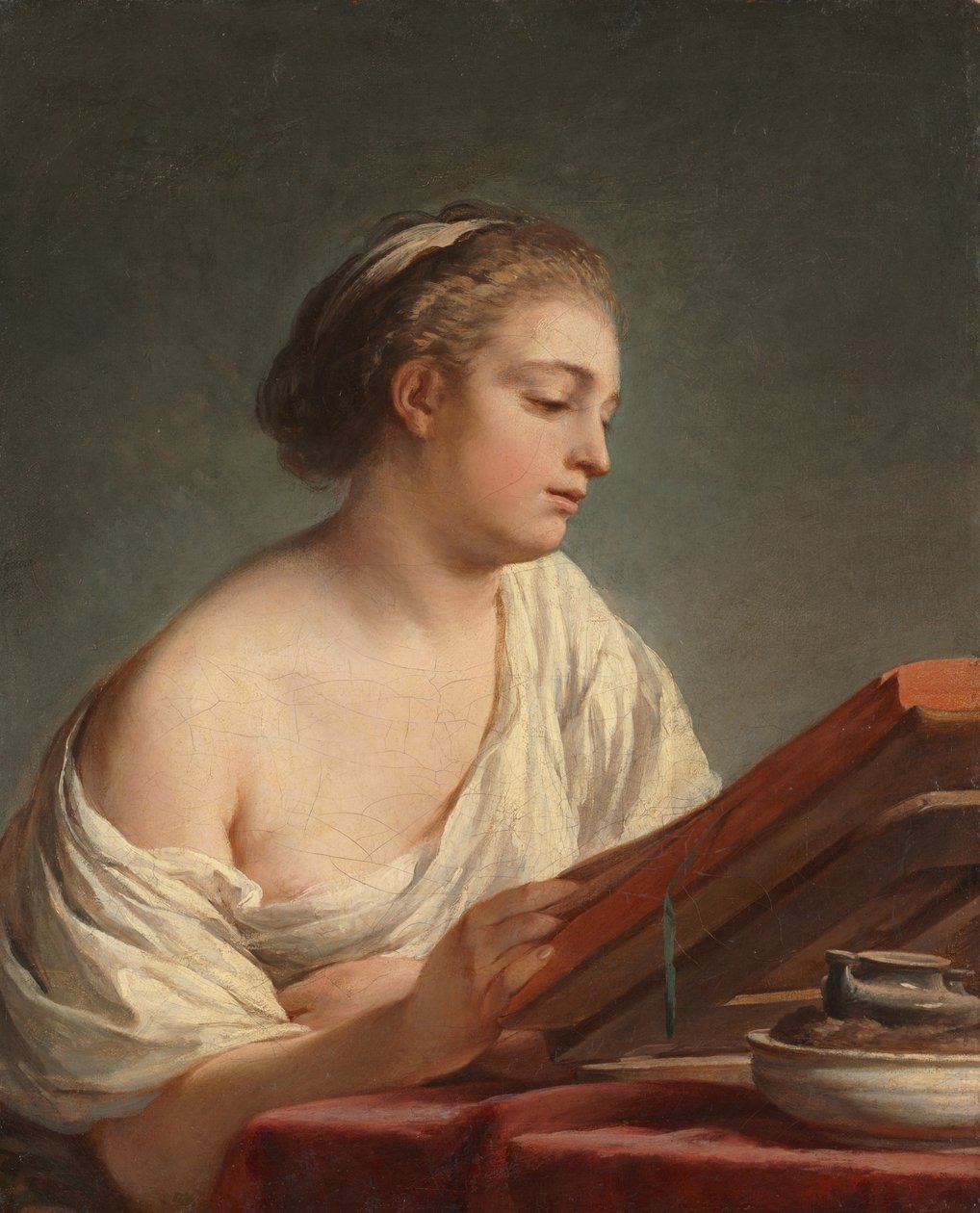 Nainen lukemassa, 1769 tekijältä Nicolas Bernard Lepicie