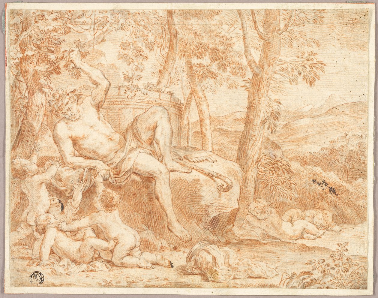 Bacchus ja Putti Shady Grovessa tekijältä Nicolas Chaperon