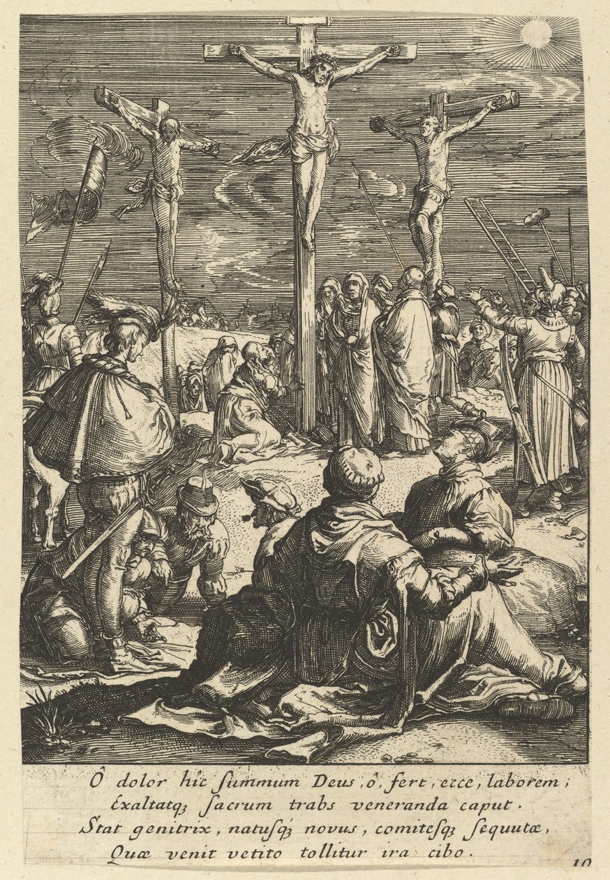 Kristus ristillä, Kristuksen kärsimyksestä, 1600-luvun puoliväli. tekijältä Nicolas Cochin