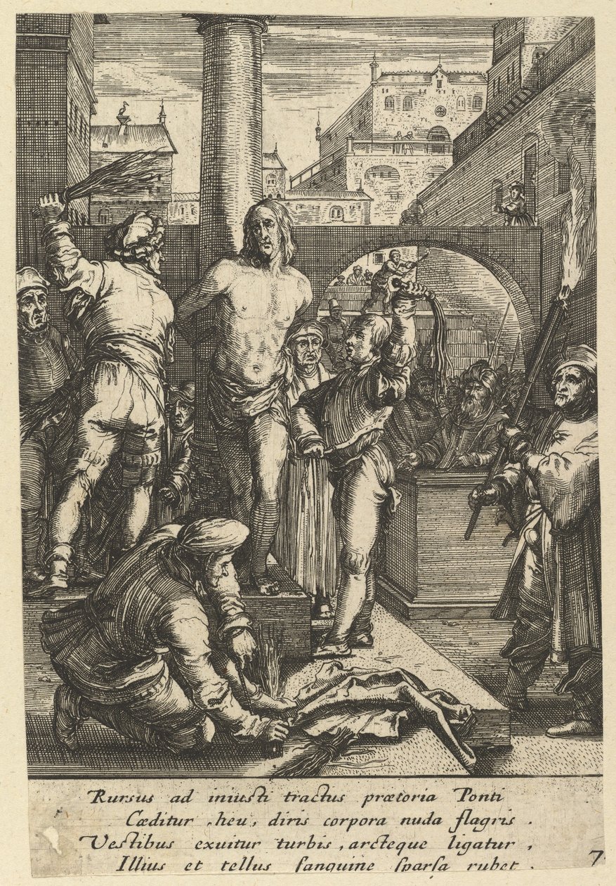 Kristuksen liputus, Kristuksen kärsimys, 1600-luvun puoliväli. tekijältä Nicolas Cochin
