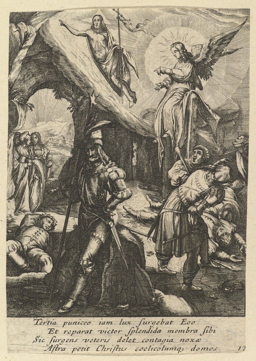 Ylösnousemus, Kristuksen kärsimys, 1600-luvun puoliväli. tekijältä Nicolas Cochin
