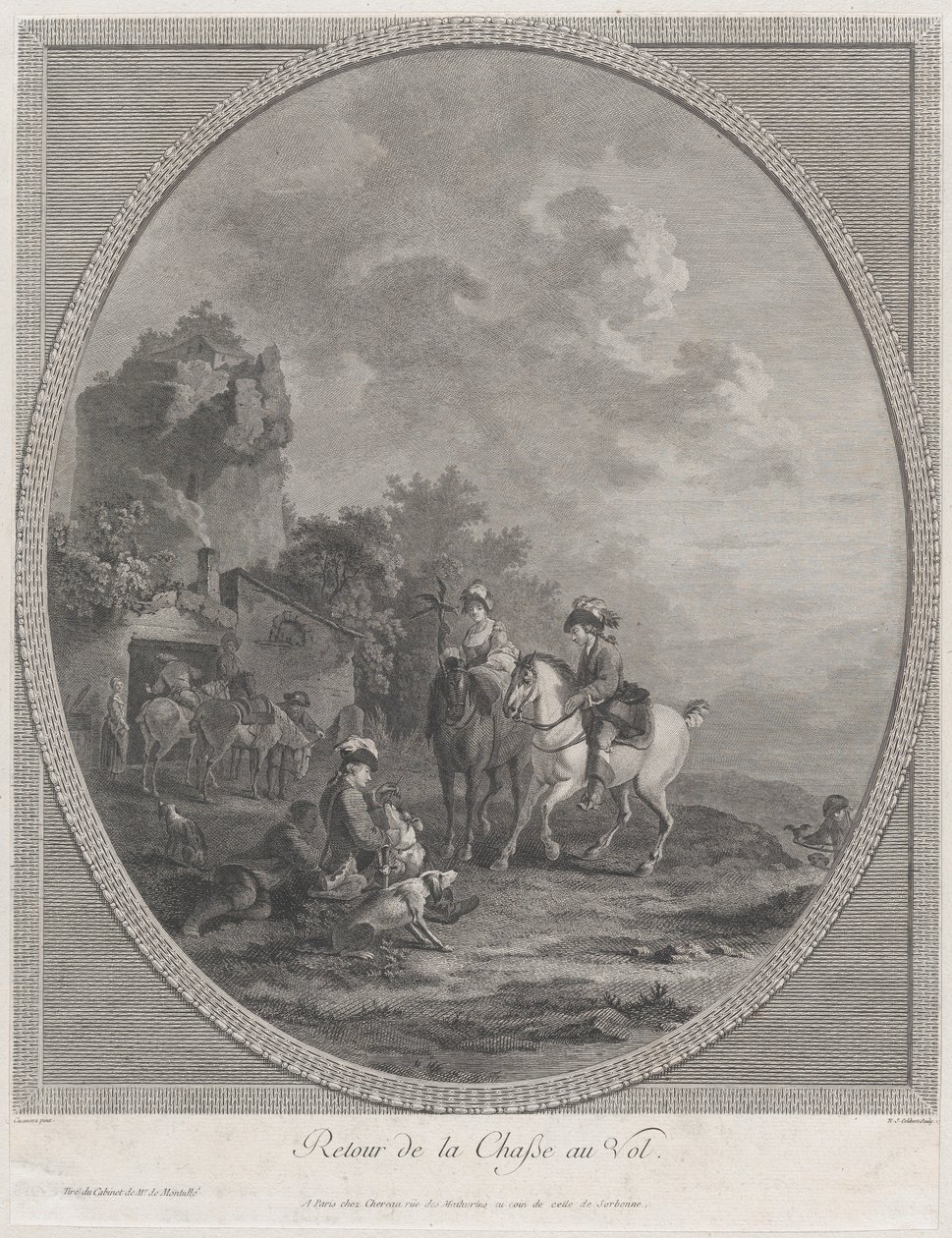 Paluu Game Huntista, 1786, 1786. tekijältä Nicolas Colibert