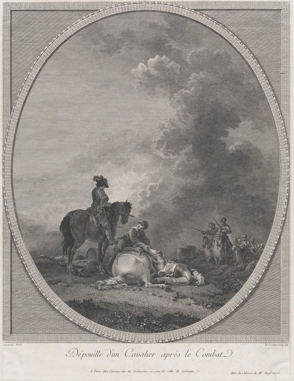 Sotilaan ruumis taistelun jälkeen, 1781, 1781. tekijältä Nicolas Colibert