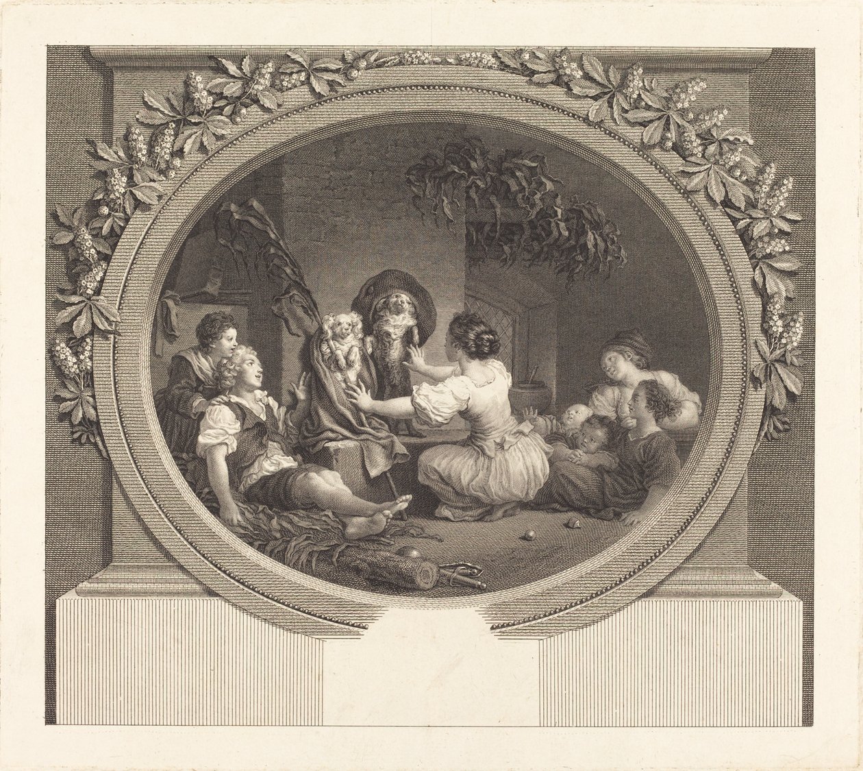 Koulutus on kaikki kaikessa tekijältä Nicolas Delaunay after Jean Honoré Fragonard