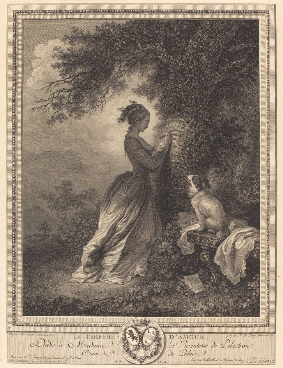 Rakkauden lukumäärä tekijältä Nicolas Delaunay after Jean Honoré Fragonard