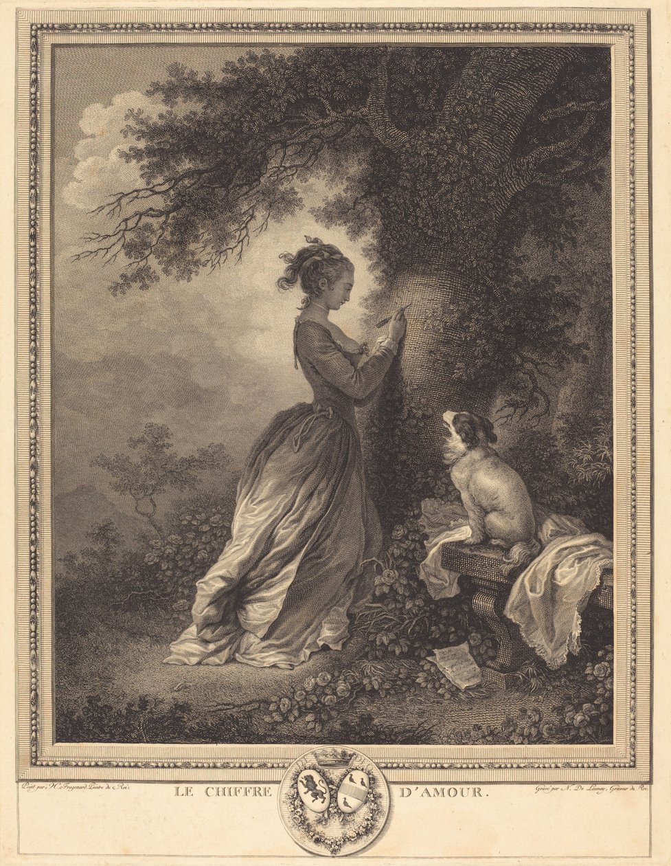 Rakkauden lukumäärä tekijältä Nicolas Delaunay after Jean Honoré Fragonard