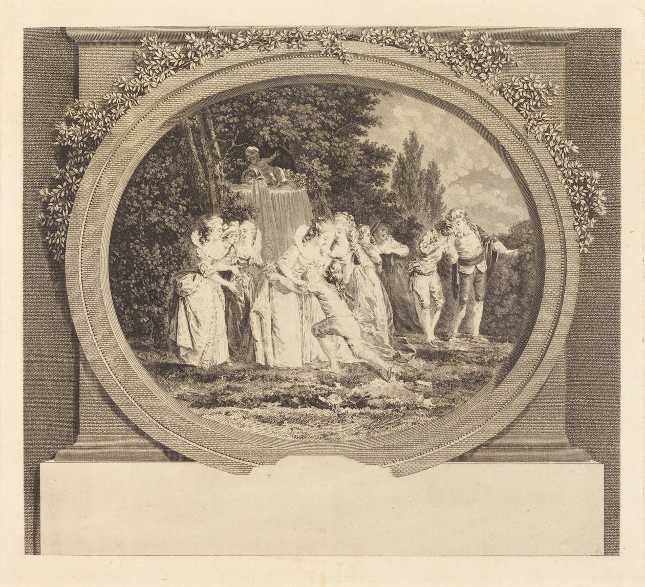 Toiveita vastaan tekijältä Nicolas Delaunay after Jean Honoré Fragonard