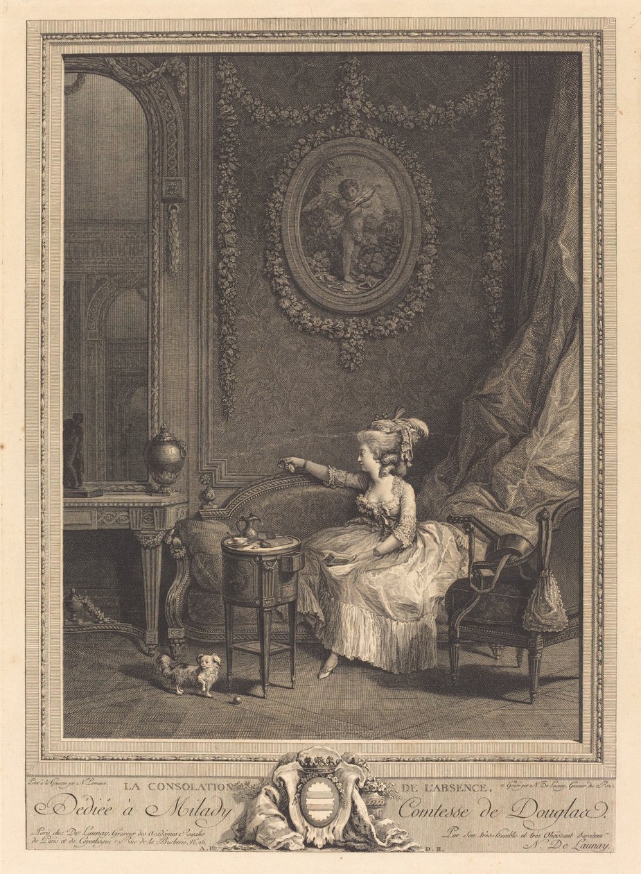 Poissaolon lohdutus tekijältä Nicolas Delaunay after Nicolas Lavreince