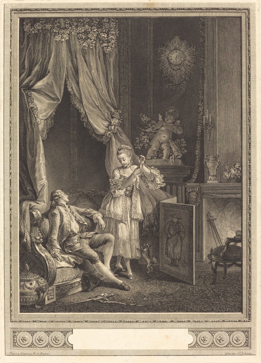 Uupunut värinä tekijältä Nicolas Delaunay after Pierre Antoine Baudouin