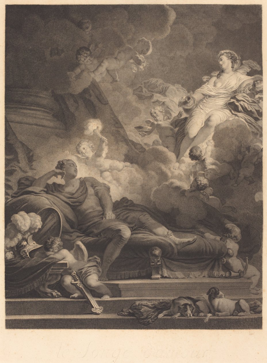 Rakkauden unelma tekijältä Nicolas François Regnault after Jean Honoré Fragonard