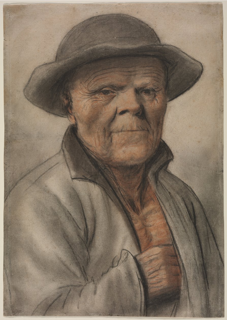 Vanhan miehen muotokuva, 1600-luku. tekijältä Nicolas Lagneau