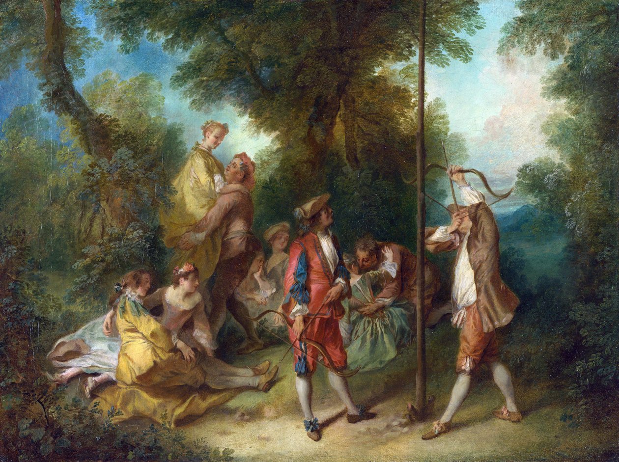 Lancret, Nicolas (1690-1743) Ihmisen neljä aikakautta: Kypsyys Öljy kankaalle rokokoo n. 1735 Ranskan kansallisgalleria, Lontoo 34,3x45,2 maalaus tekijältä Nicolas Lancret