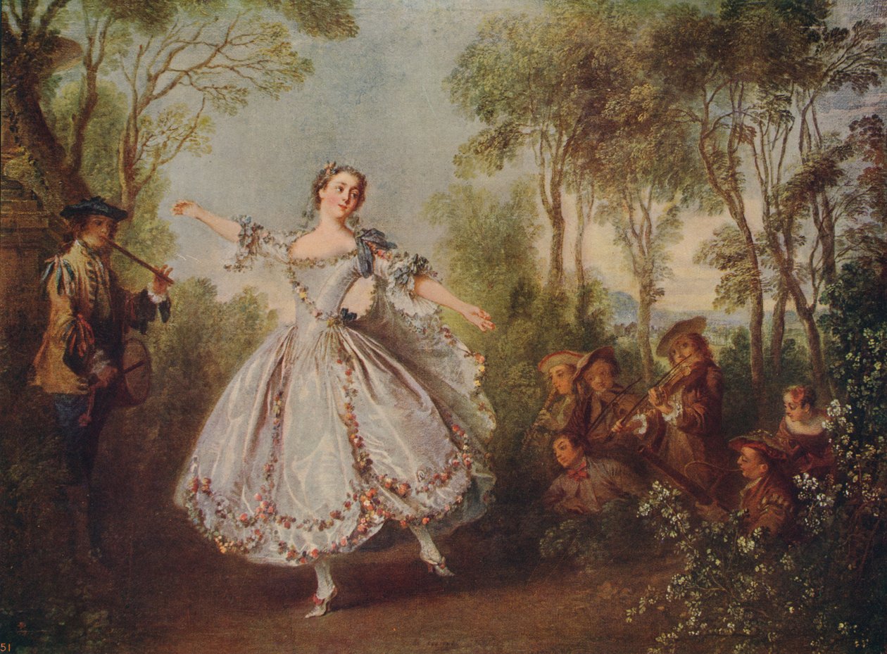 Mlle. Camargo Dancing, 1730, c1915 tekijältä Nicolas Lancret