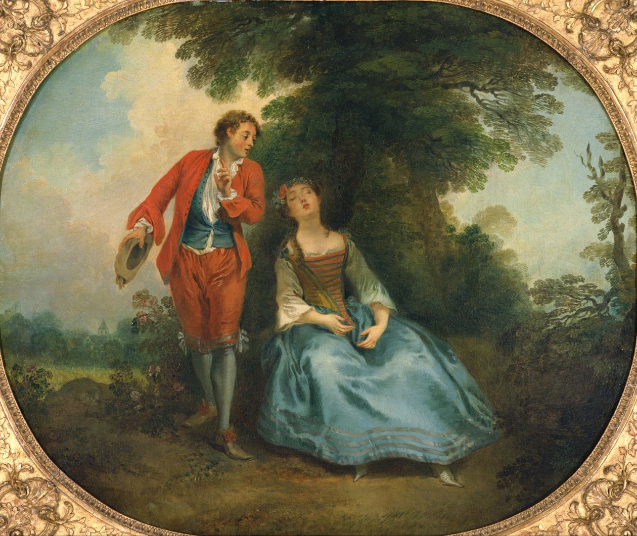 Nukkuva paimentar, noin 1730 tekijältä Nicolas Lancret