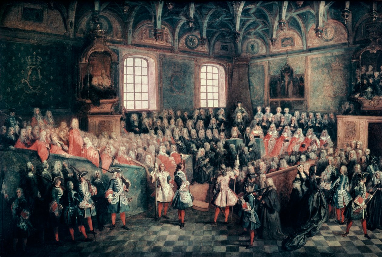 Oikeudenistuin Pariisin parlamentissa, 1723 tekijältä Nicolas Lancret