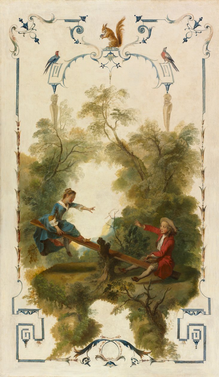 See-Saw, c. 1723-1727. tekijältä Nicolas Lancret