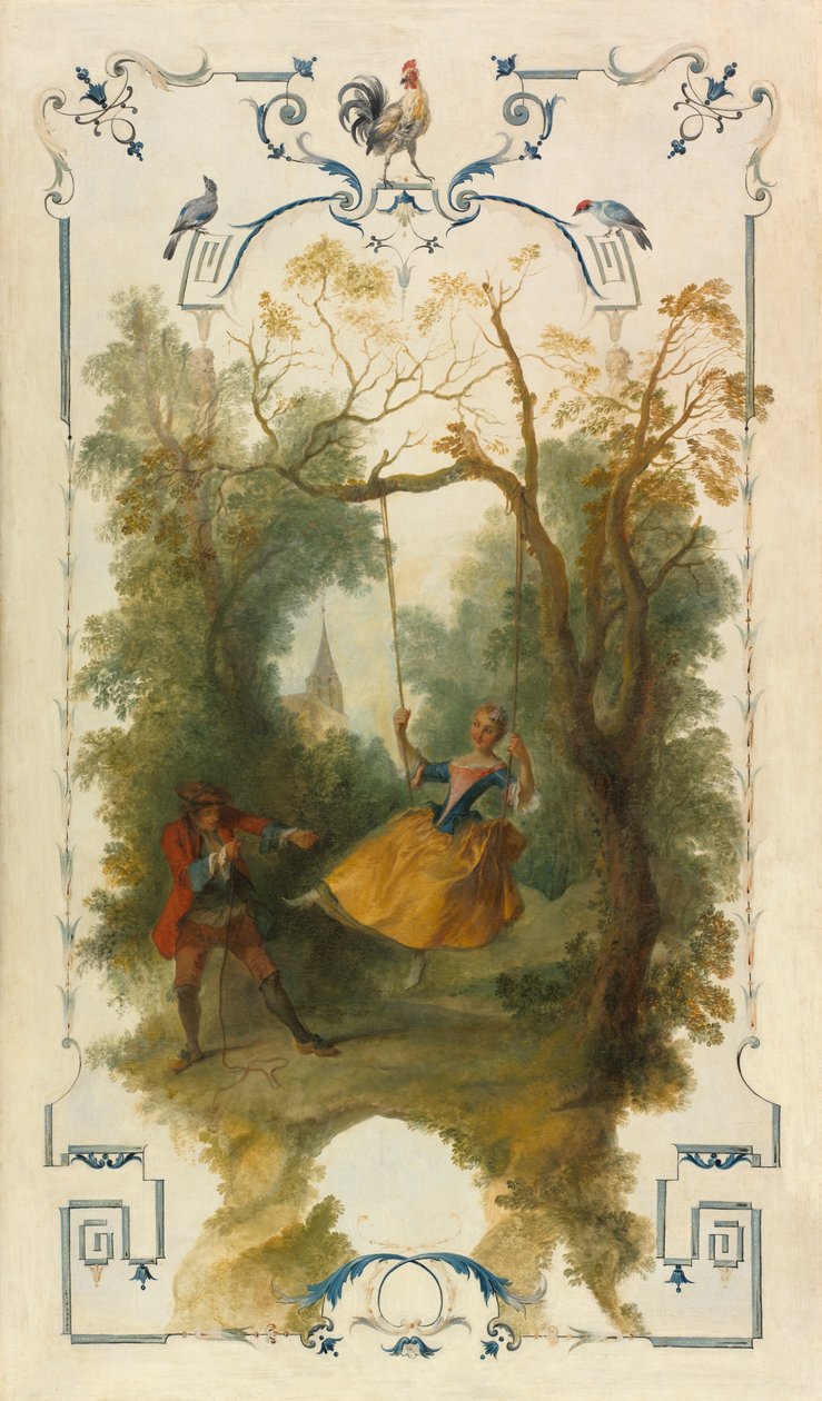 Keinu, n.1723-27 (öljy kankaalle) tekijältä Nicolas Lancret