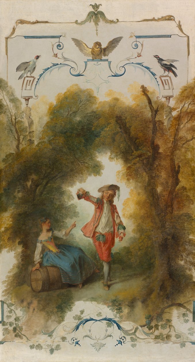Viinitarha, n. 1723-27 (öljy kankaalle) tekijältä Nicolas Lancret