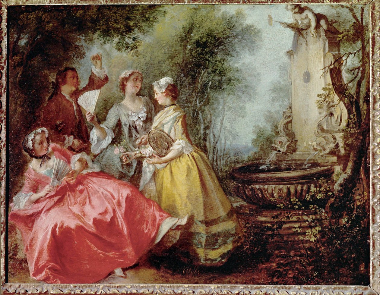 Neljä vuorokauden aikaa - keskipäivä (öljy kuparilla). tekijältä Nicolas Lancret