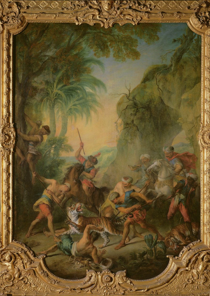 Tiikerinmetsästys, 1736 tekijältä Nicolas Lancret