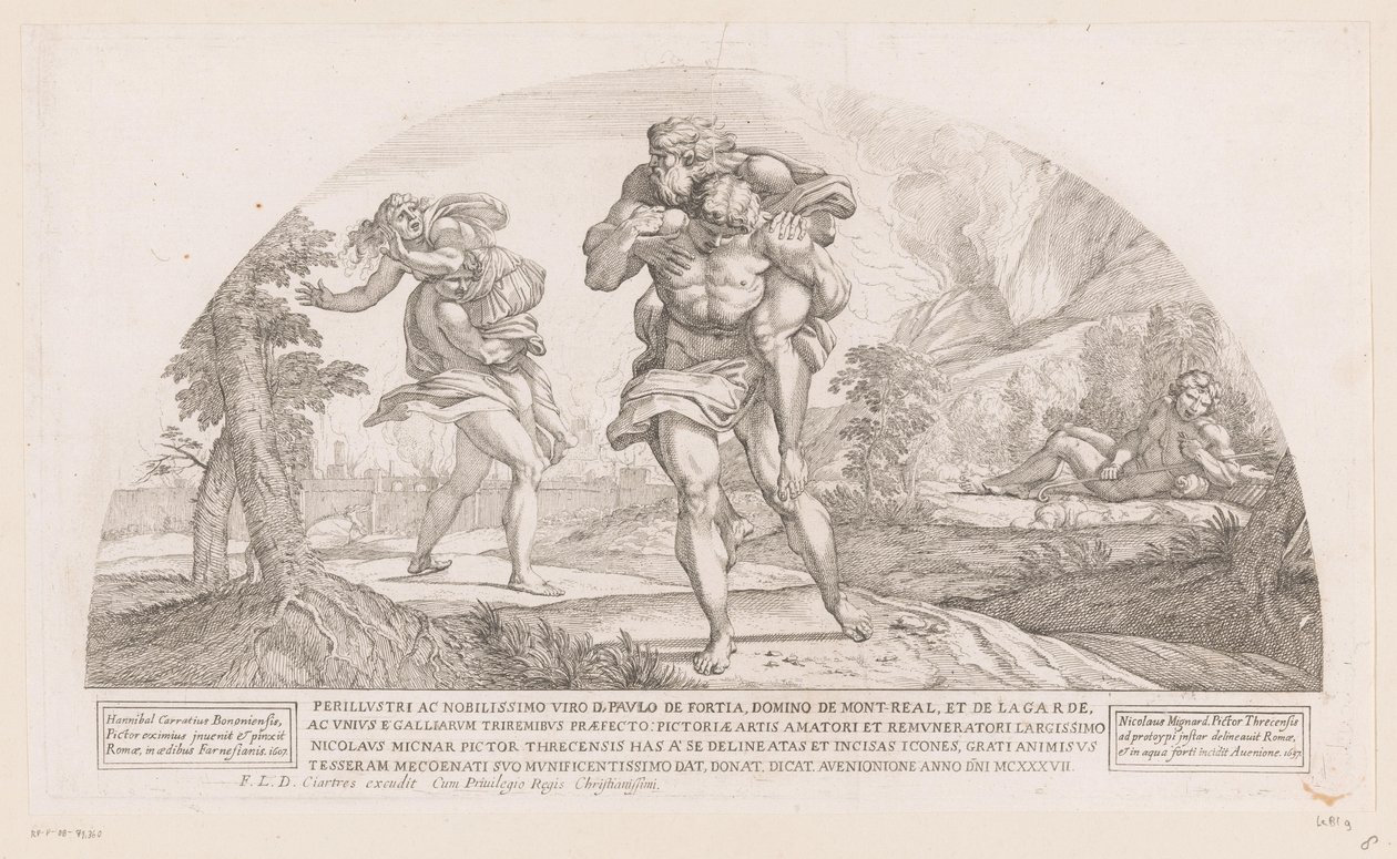 Amphinomus ja Anapias Tarinoita Odysseiasta (sarjan nimi) tekijältä Nicolas Mignard