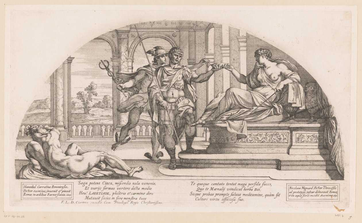 Odysseus Circen kanssa Tarinoita Odysseiasta (sarjan nimi) tekijältä Nicolas Mignard