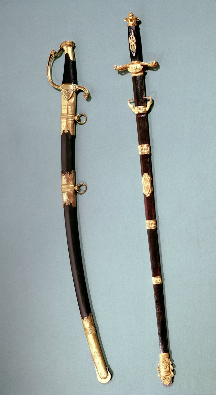 Napoleon Bonaparten myöntämä muistomiekka hänen auttamisestaan hänen onnistuneessa vallankaappauksessa Saint Cloudissa 18. brumaire ja 8 (9. marraskuuta 1799) ja komentajan (minä) kaksiteräinen miekka tekijältä Nicolas Noel Boutet