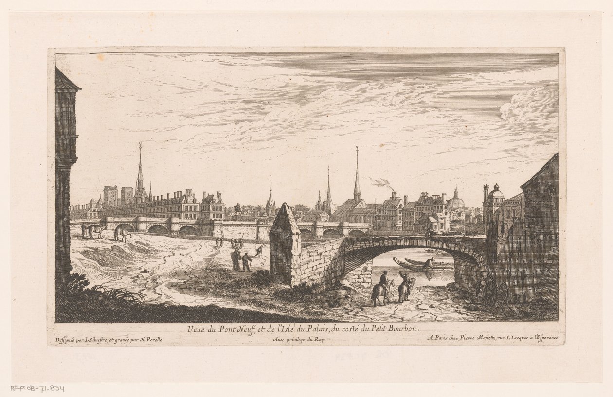 Gezicht op de Pont Neuf Näkymä Pont Neufille ja Isle du Palais