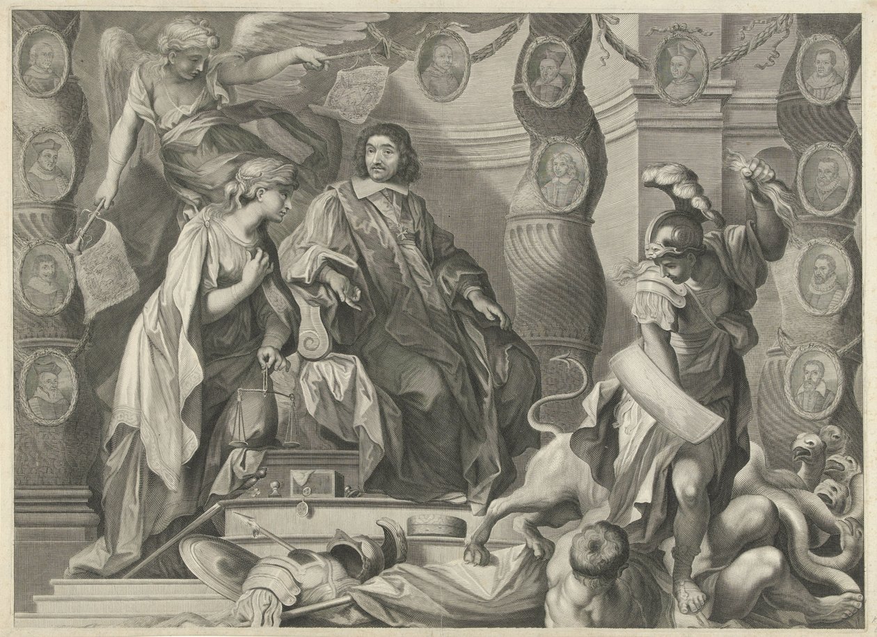 Aegidius Le Maistren (1663) mainosprintti, yläosa tekijältä Nicolas Pitau (I)