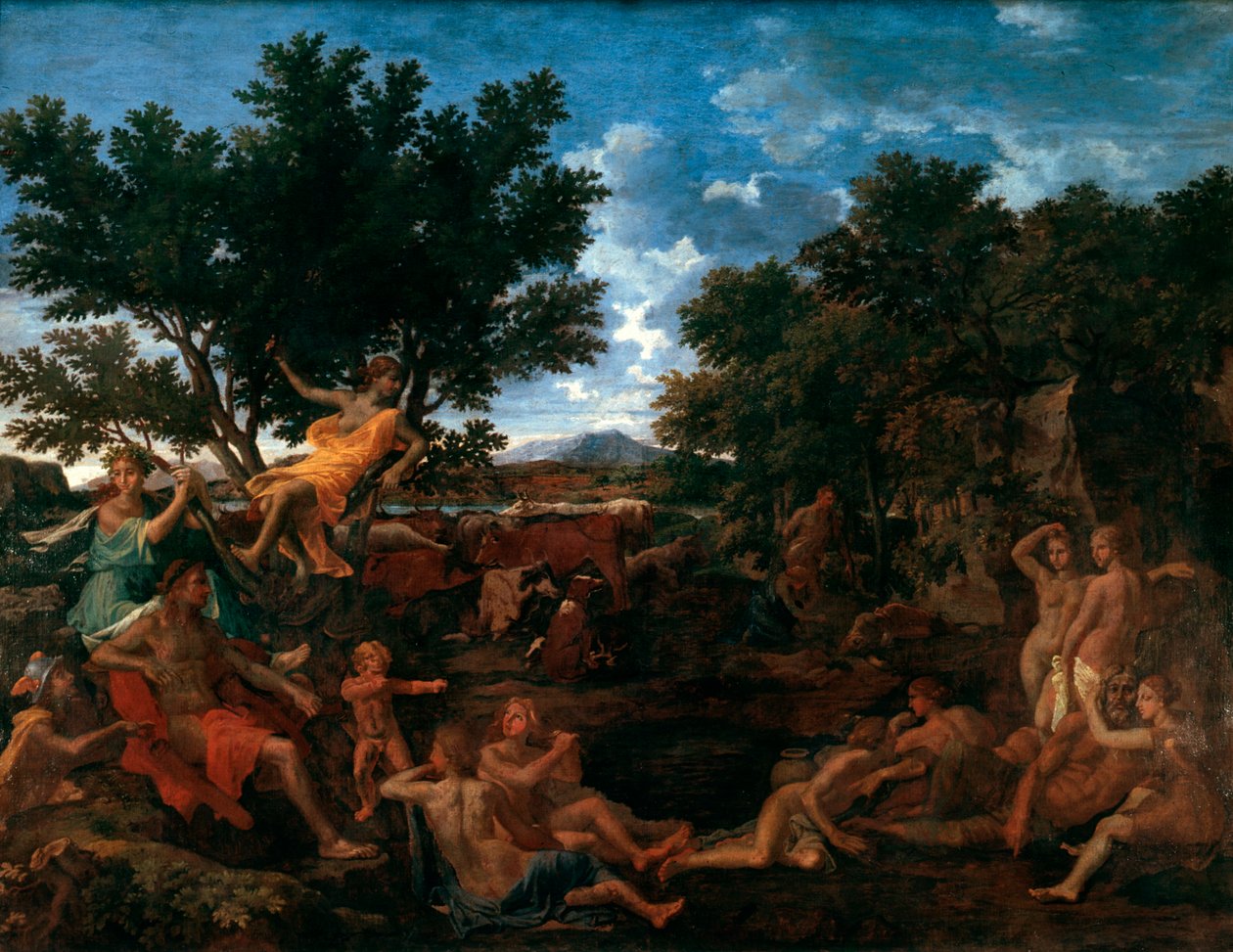 Apollo, Daphnen rakastaja, 1664 tekijältä Nicolas Poussin