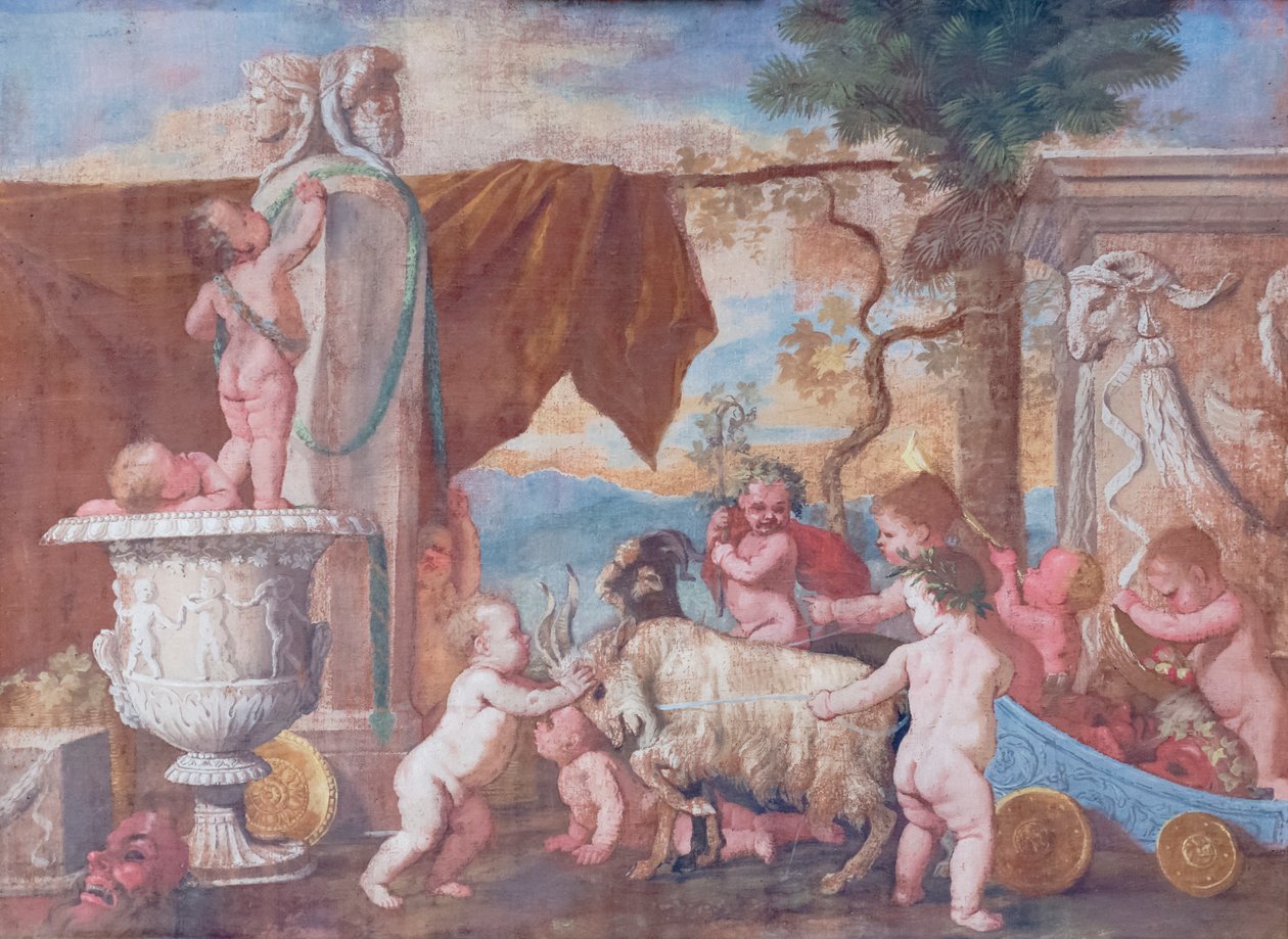 Bacchanal kerubeilla tekijältä Nicolas Poussin