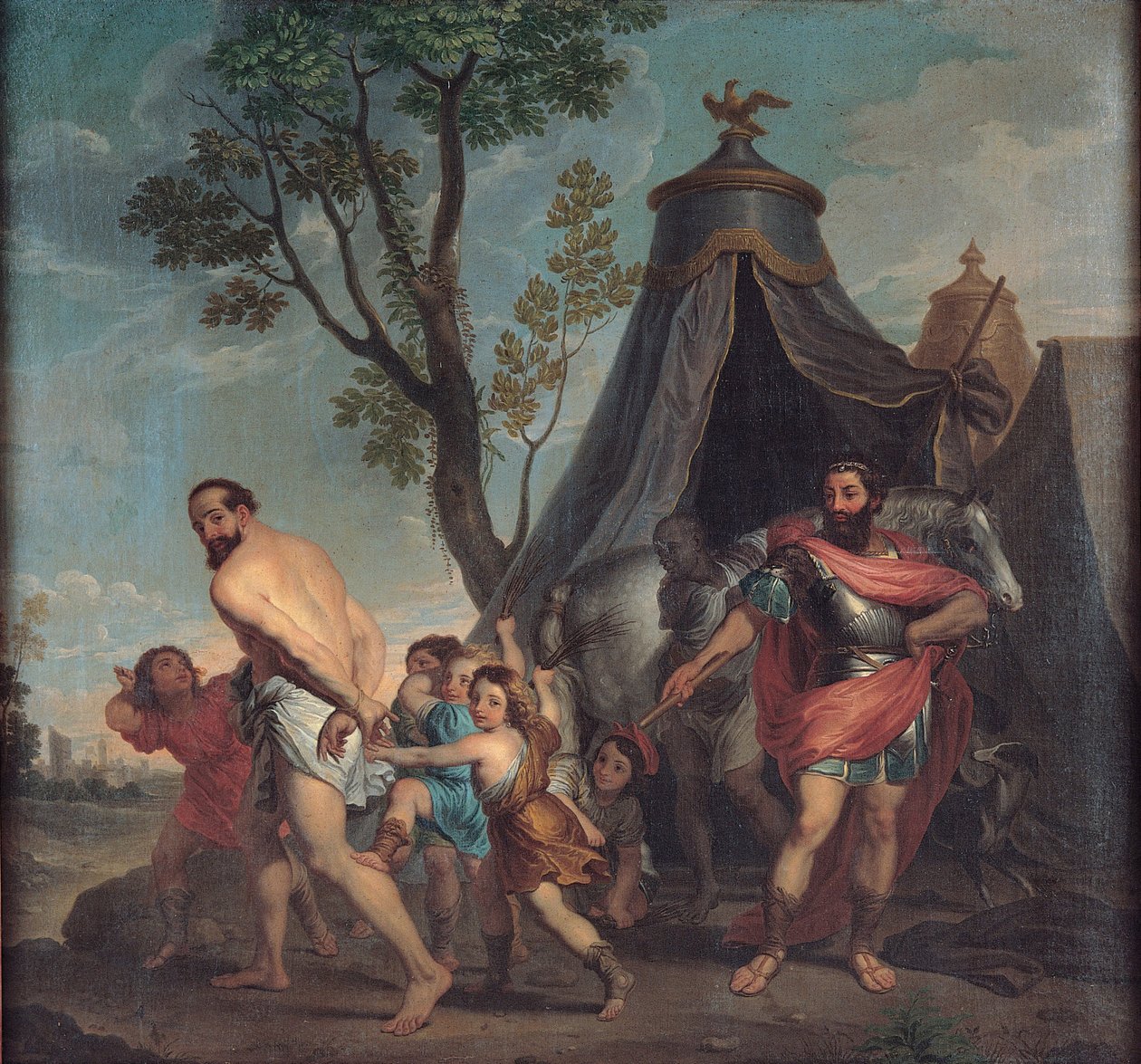 Camillus ja Faleriin koulumestari, 1635-1640 tekijältä Nicolas Poussin