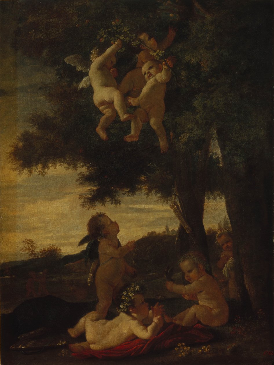 Amorit ja nerot, 1630-1633 tekijältä Nicolas Poussin