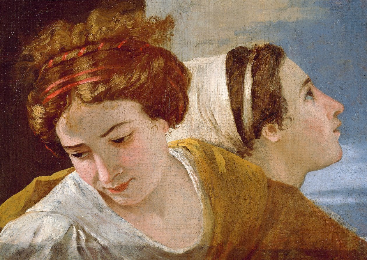 Yksityiskohta teoksesta Kultaisen vasikan palvominen, ennen vuotta 1634 (öljy kankaalle). tekijältä Nicolas Poussin