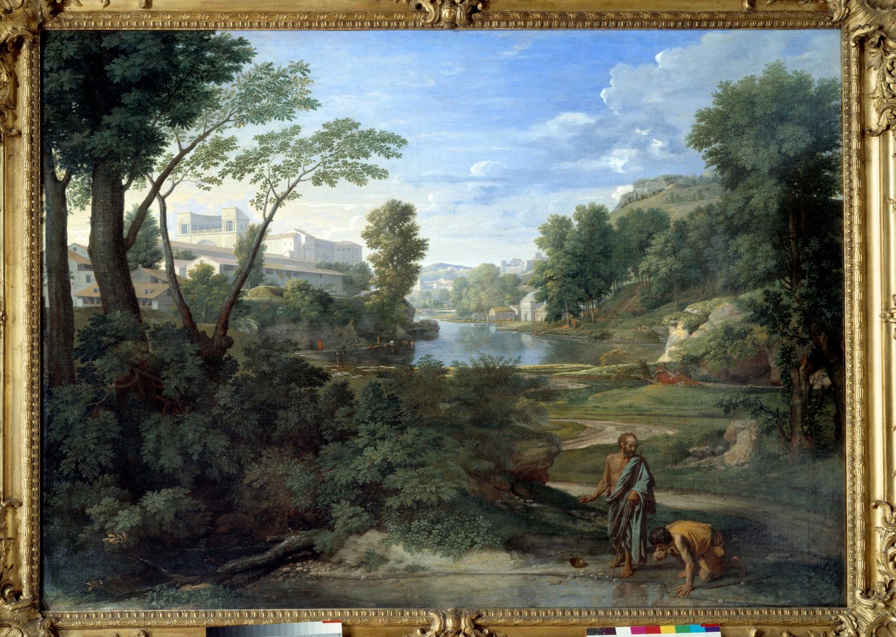 Diogene heittää pahuksensa. Nicolas Poussinin maalaus tekijältä Nicolas Poussin