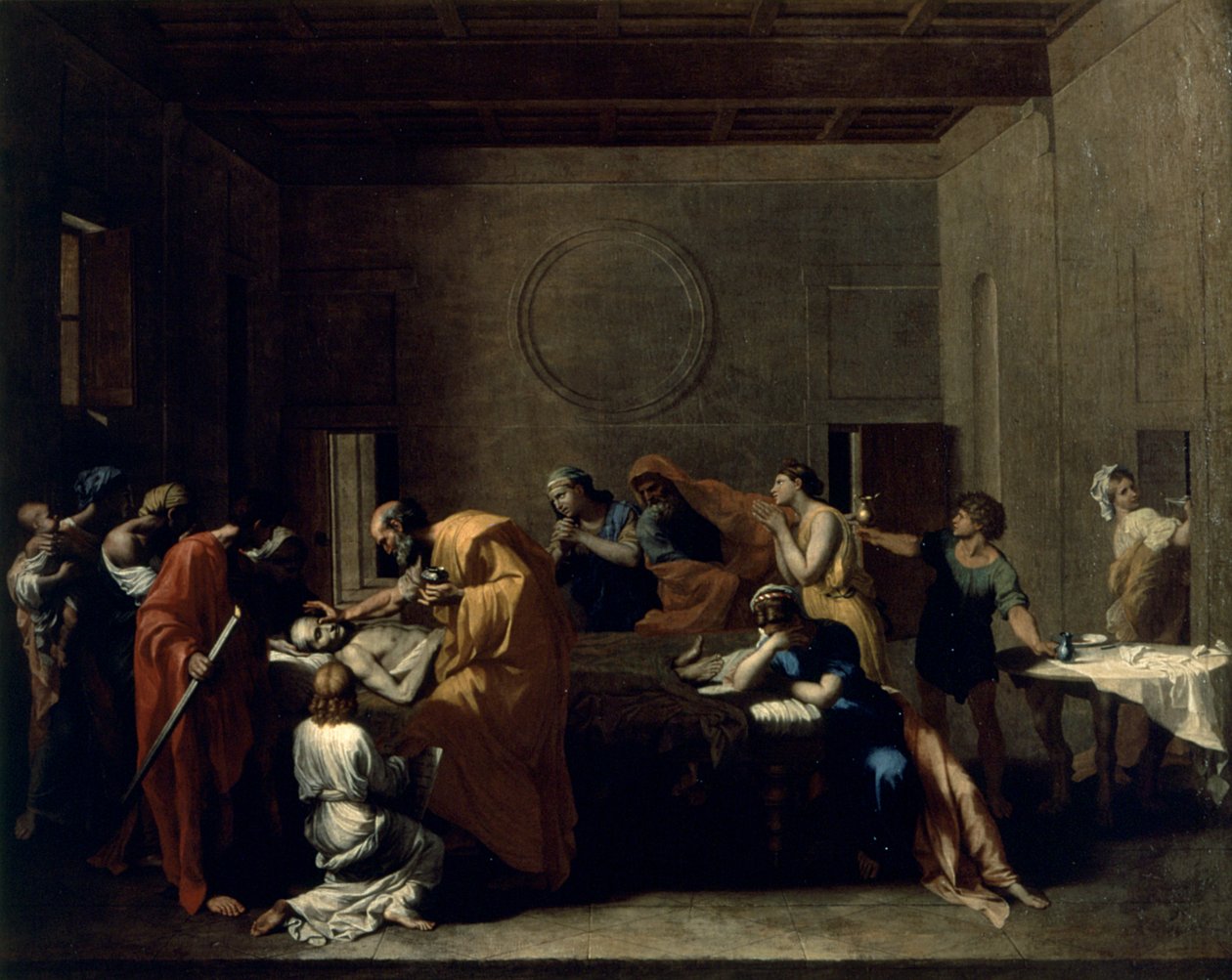 Extreme Unction, n. 1638-1640 tekijältä Nicolas Poussin