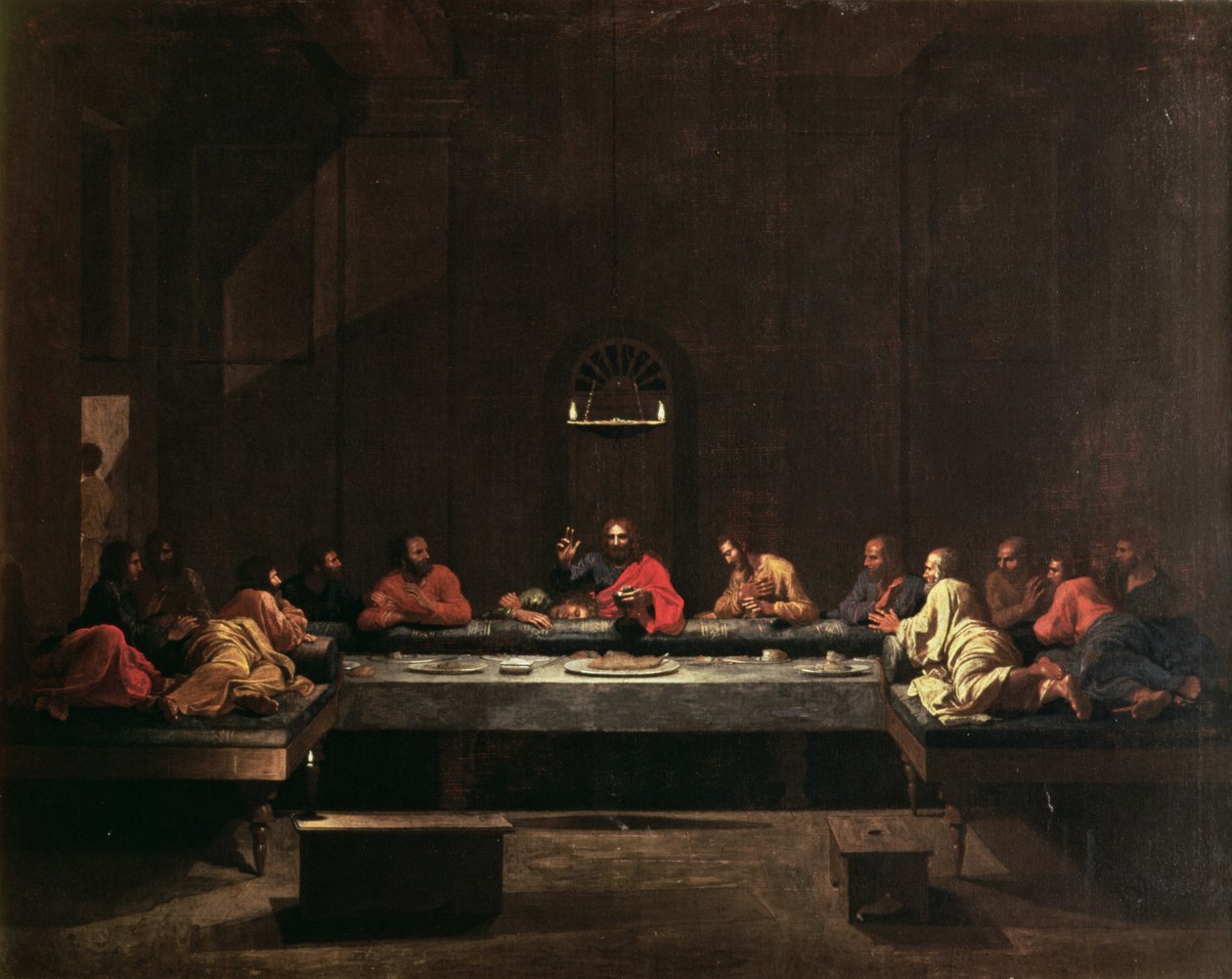 Pyhä ehtoollinen, n.1638-40 tekijältä Nicolas Poussin
